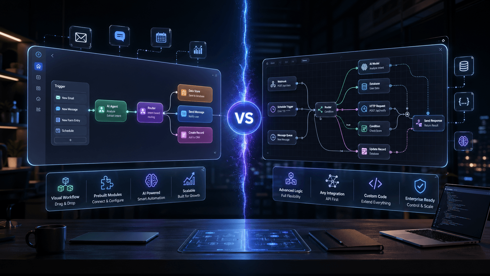 Make vs n8n 2026: Cuál elegir para automatizar con IA